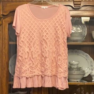 Pink Lace Top